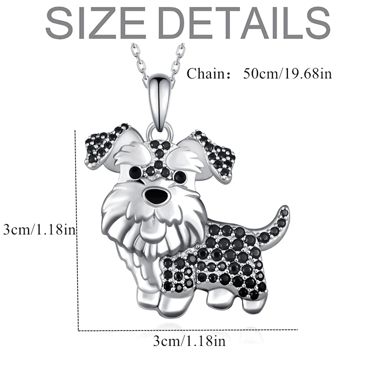 Cute Cartoon Tonguing Schnauzer Pendant Necklace for Women Fashion Ladies Puppy Animal Party Jewelry Accessories Dog Lovers Gift