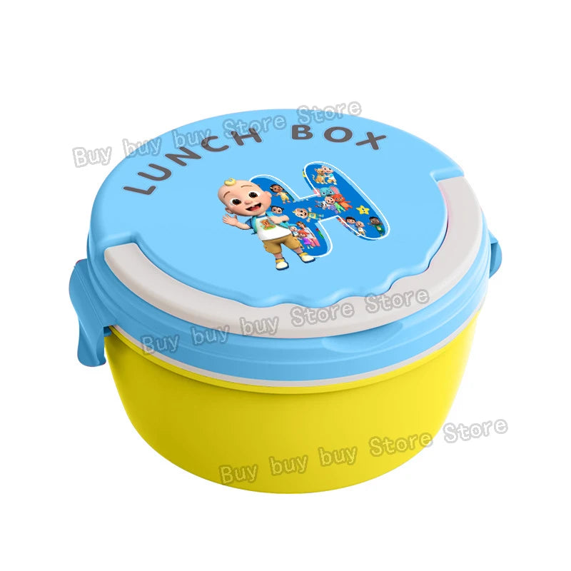 Cocomelons Lunch Boxs Portable Bento Meal Case Boys Fruit Food Storage Box Microwave 26letters Lunch Box Picnic Fresh Cases Gift