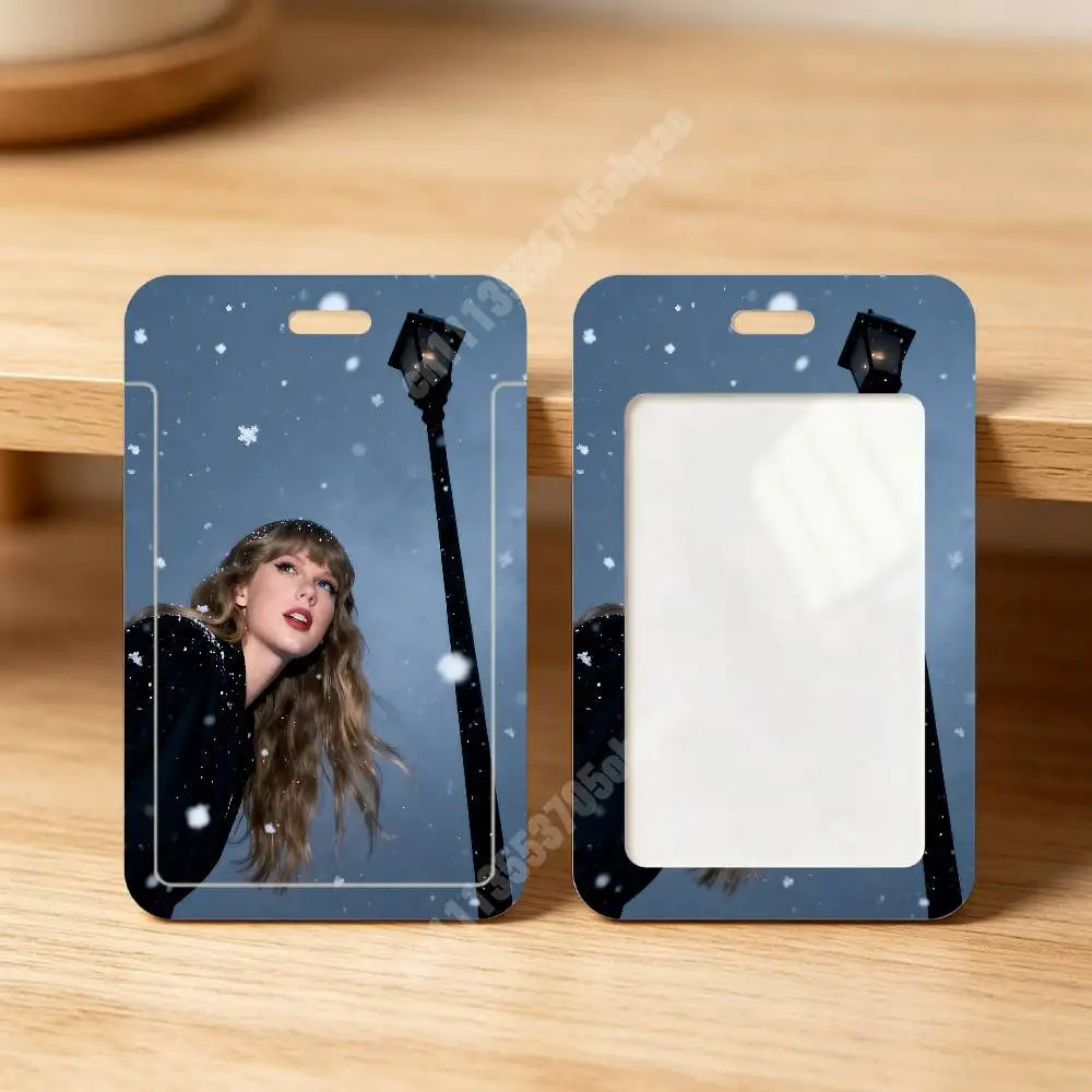 T-Taylor Singer S-Swift Plastic Card Holder Worker ID Card Clear Transparent Employee Visitor Pass
