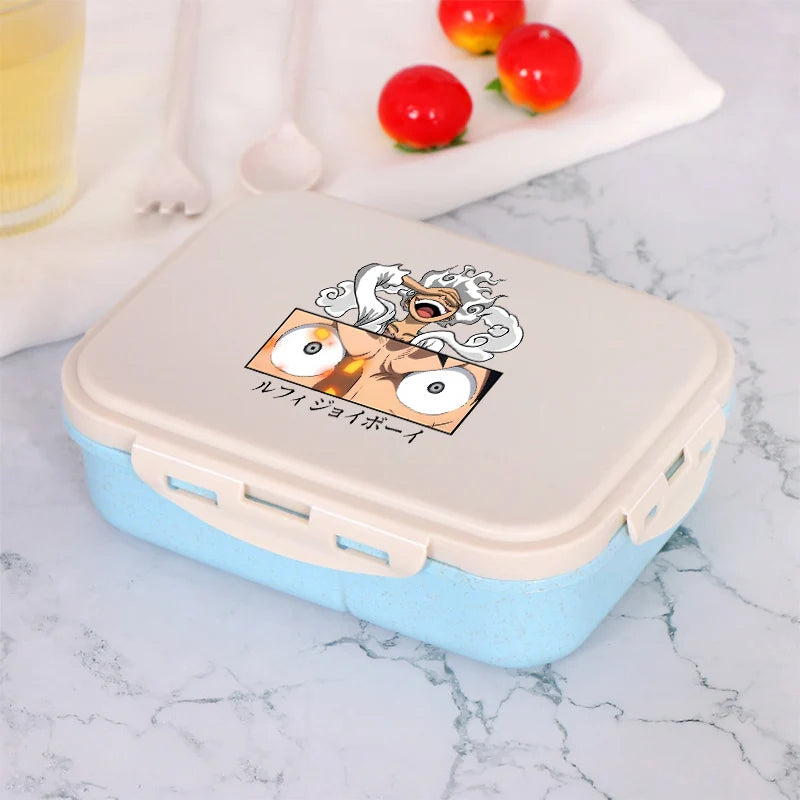 One Piece Boy Girl Bento Lunch Box Portable Food Boxes Microwave Lunch Boxes Anime Print Picnic Case Children Food Container New
