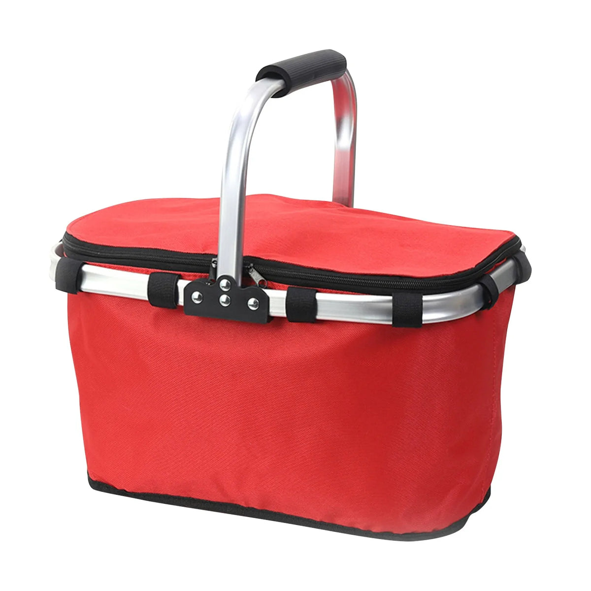 Picnic Basket Outdoor Ice Pack Foldable Insulation Bag Portable Shopping Basket With Lunch Box Fast Food Takeaway Insulation Bas