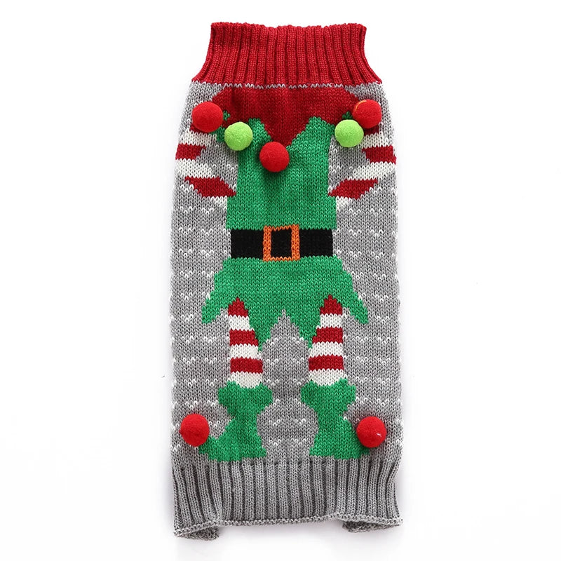Winter Dog Clothes Christmas Holiday Sweater Chihuahua Teddy Outfit Coat for Small Medium Large Dog and Cat Autumn Warm