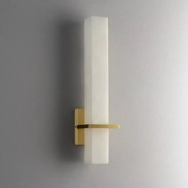 Modern LED Light Wall Lamp for Living Room TV Background Bedroom Bedside Simple Stone Copper Aisle Lamp Minimalist