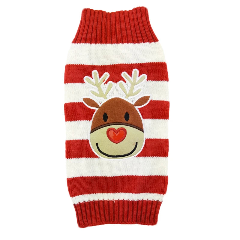 Winter Dog Clothes Christmas Holiday Sweater Chihuahua Teddy Outfit Coat for Small Medium Large Dog and Cat Autumn Warm