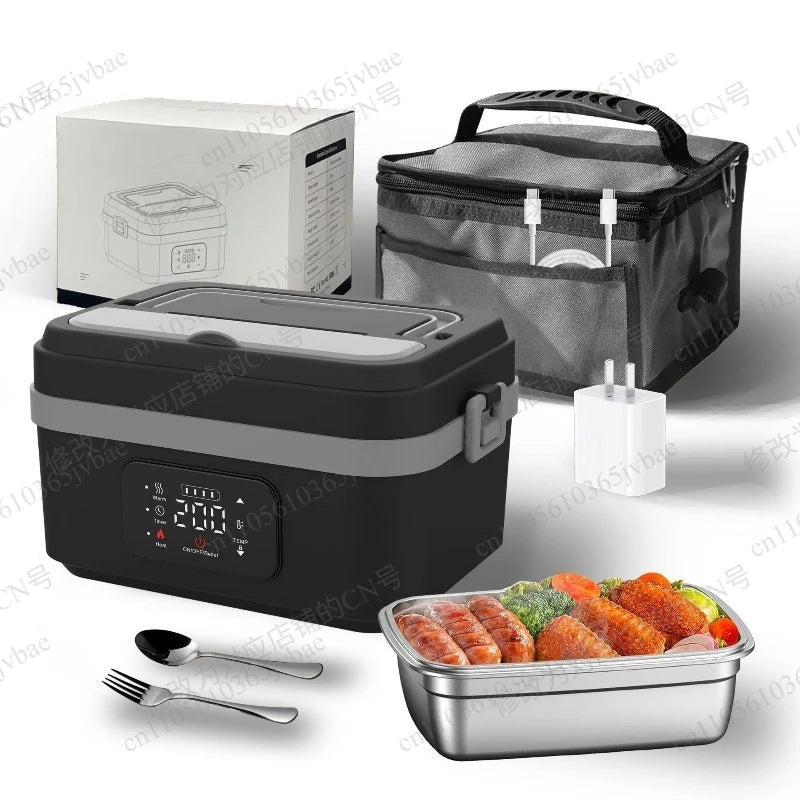 Charging Self-heating Lunch Box 16000mAh Wireless Car Office Electric Lunch Box