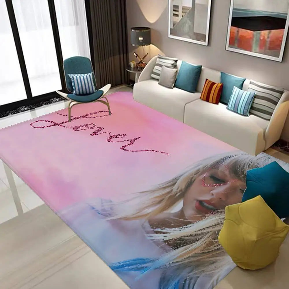 Pop Singer T-Taylor S-Swift Floor Mat Cheaper Anti-slip Modern Living Room Balcony Printed Bedside Mats