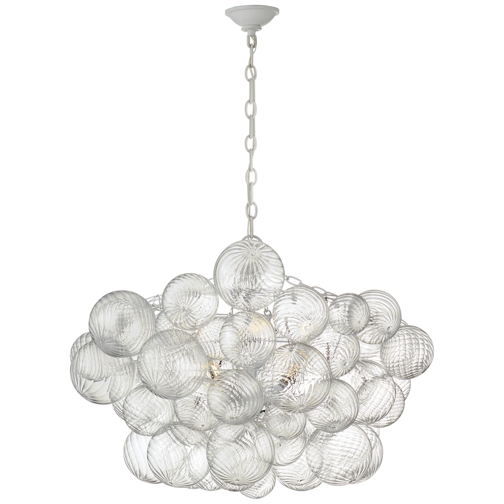 Custom Modern Hand Blown Round with Steel Brass Hanging Lamp Nordic Villa Hotel Interior Decoration Bubble Ball Pendant