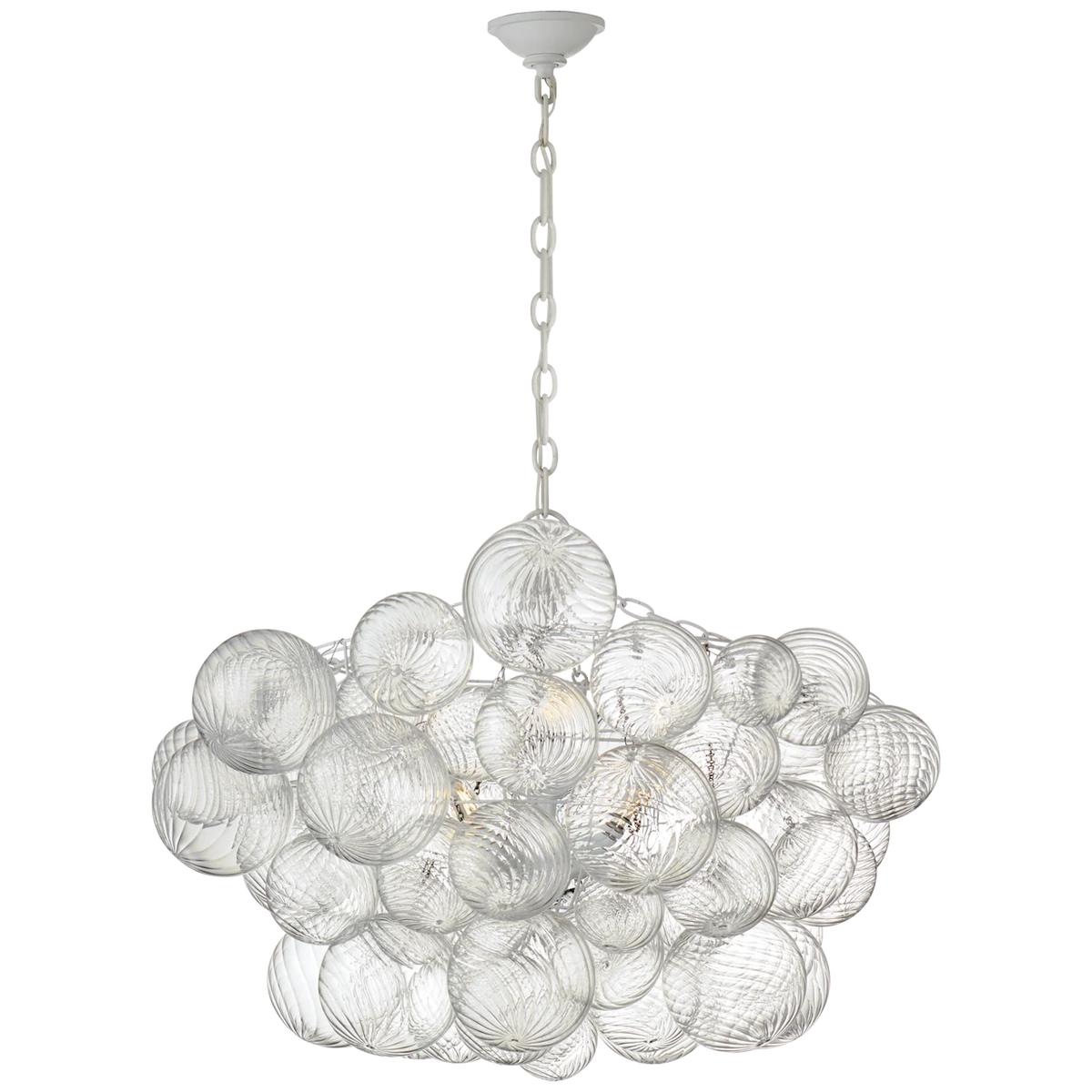 Custom Modern Hand Blown Round with Steel Brass Hanging Lamp Nordic Villa Hotel Interior Decoration Bubble Ball Pendant