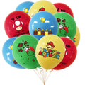 Mario Luigi Peach Princess Balloon Set Kawaii Anime Figure Balloons Kids Happy Birthday Party Decoration Supply Kids Toys Gifts