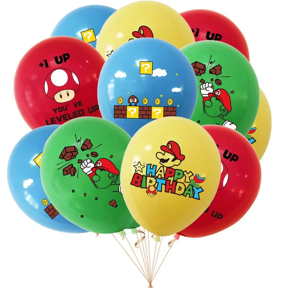 Mario Luigi Peach Princess Balloon Set Kawaii Anime Figure Balloons Kids Happy Birthday Party Decoration Supply Kids Toys Gifts