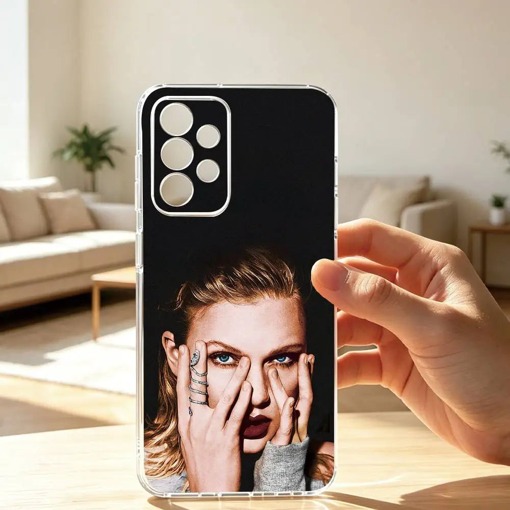 S-Singer TaylorES SwiftES Phone Case For Samsung S25,S24,S21,S22,S23,S30,Ultra,S20,Plus,Fe Transparent Cover Gift