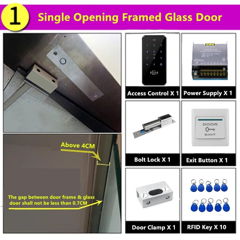 RFID Access Control Device 125KHz EM Card Password 3000 Users IP65 Waterproof Wiegand 26/34 Outdoor Doorbell for Apartment