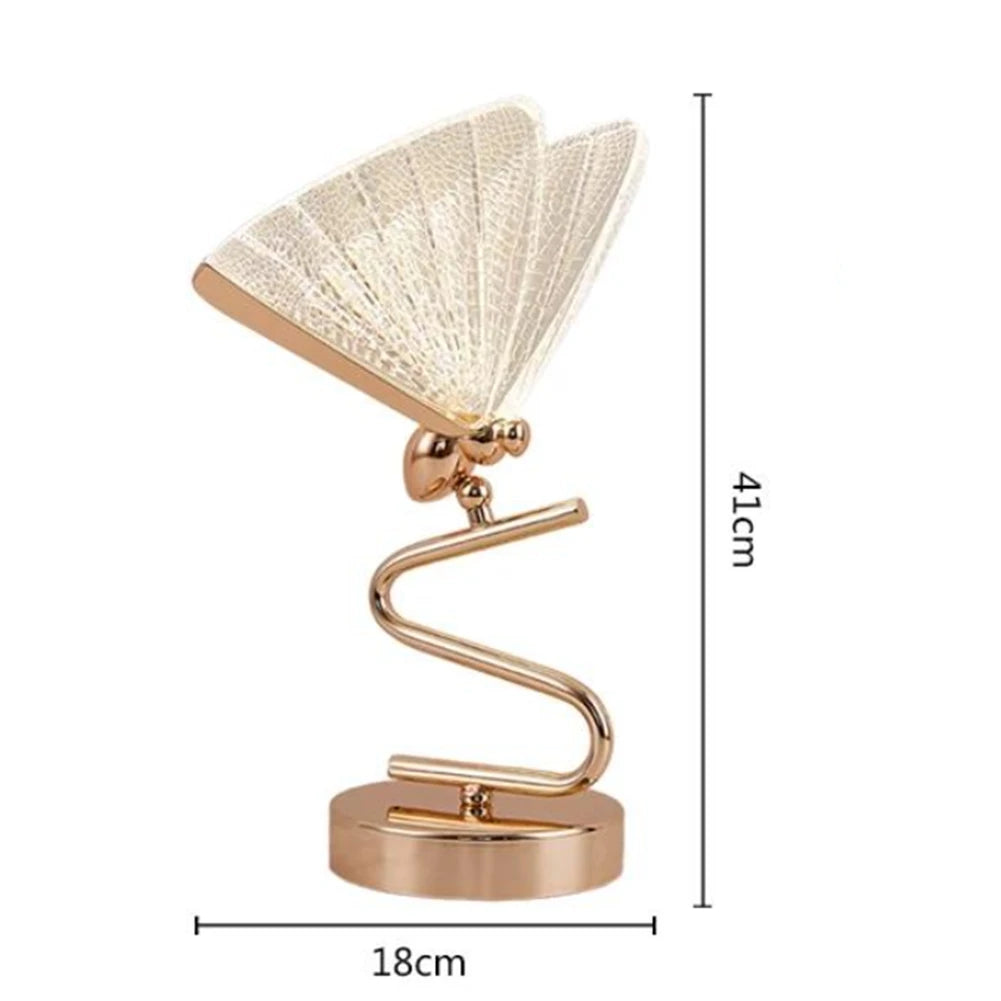 【~ New FDDT】Butterfly Decorative Lamp 6W LED Desk Lamp for Living Room Modern Floor Lamp for Bedroom EU Plug White Light