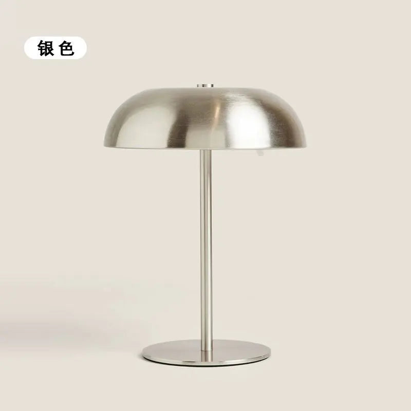 Cute Mushroom Table Lamp, Touch Control 3 Colors Dimmable, Cordless Rechargeable LED Bedside Lamp for Home Decor Gift