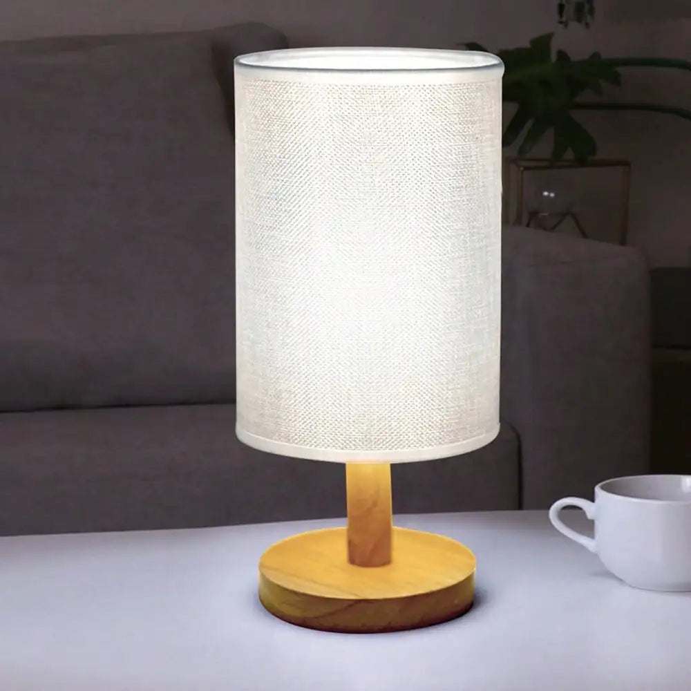 Modern Nordic Wooden And Fabric Decorative Table Lamp, Suitable For Bedroom Bedside Lighting, Study, And As A Small LED Night Light For Guesthouses. It Makes A Great Room Illumination Option And Is Perfect For Christmas SR260327144401643282873