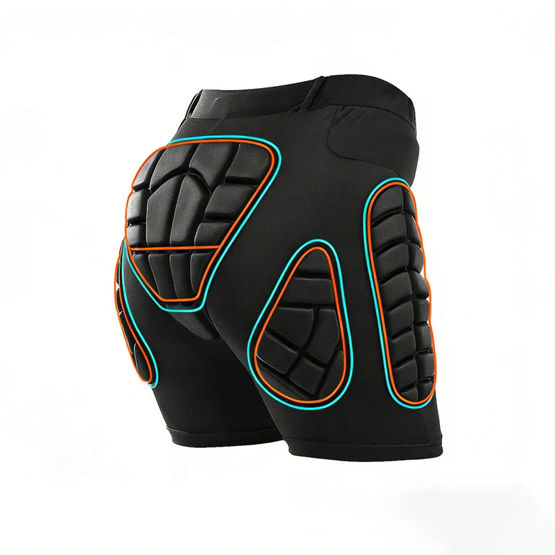 Padded Shorts and Kneepads 3D Protection Hip Butt Protective Shorts Anti Impact Pants for Snowboarding Skate Skiing Cycling