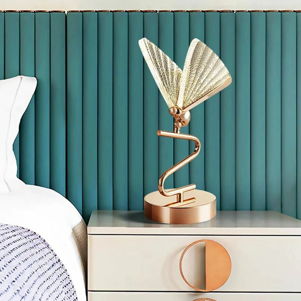 【~ New FDDT】Butterfly Decorative Lamp 6W LED Desk Lamp for Living Room Modern Floor Lamp for Bedroom EU Plug White Light